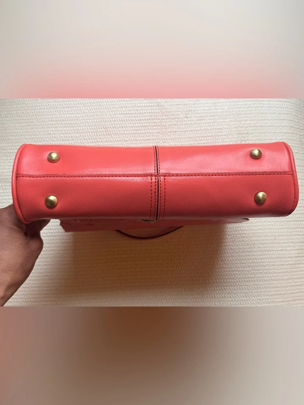 Patricia Nash Red Leather Floral Tooled Satchel Crossbody Bag NWT